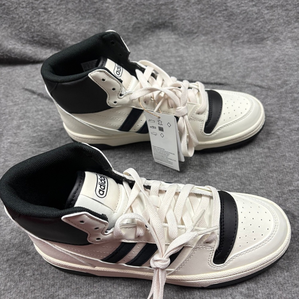 Adidas Break Start Mid Top Women 7.5 Basketball Sneakers White Black Court New - Picture 14 of 16